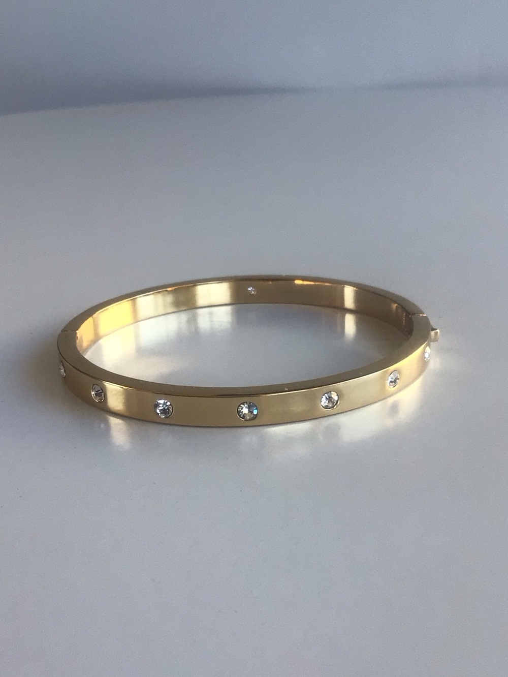 Kate Spade gold diamonds rhinestones bangle bracelet